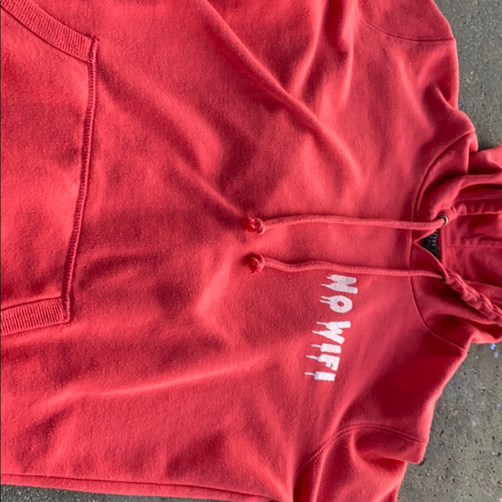 A “No WiFi” stalagmite drip logo hoodie